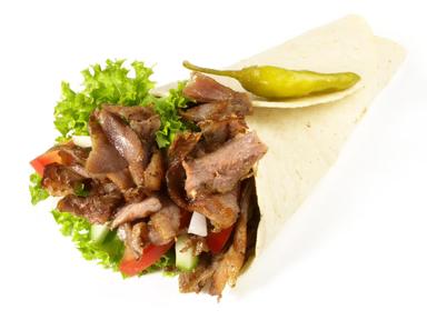 Kebab v tortille jen maso