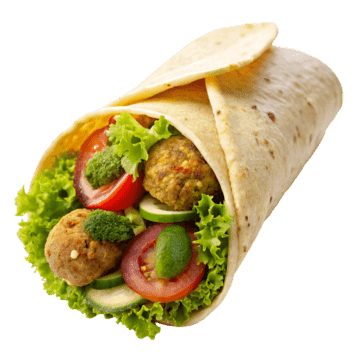 Falafel v tortille