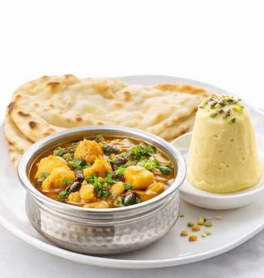 Vegetable mix + naan + Kulfi