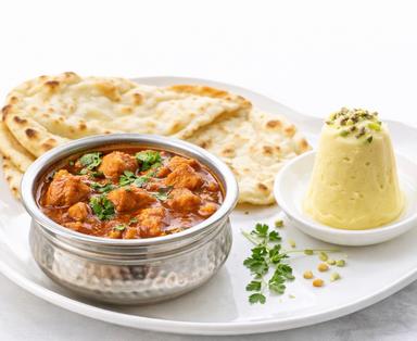 Chicken madras + naan + kulfi